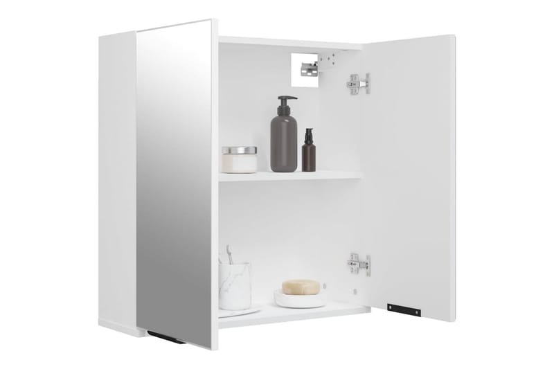 beBasic badeværelsesskab med spejl 64x20x67 cm hvid - Hvid - Møbler - Borde - Sminkebord & konsolbord