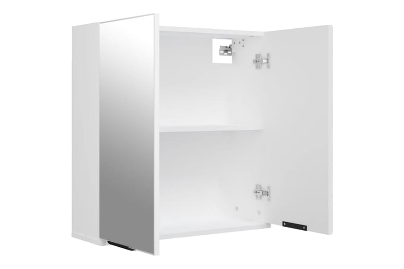 beBasic badeværelsesskab med spejl 64x20x67 cm hvid - Hvid - Sminkebord & konsolbord
