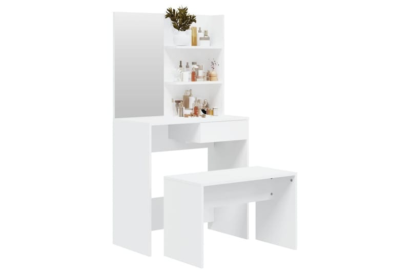 beBasic konsolbordsæt 74,5x40x141 cm hvid - Hvid - Møbler - Borde - Sminkebord & konsolbord
