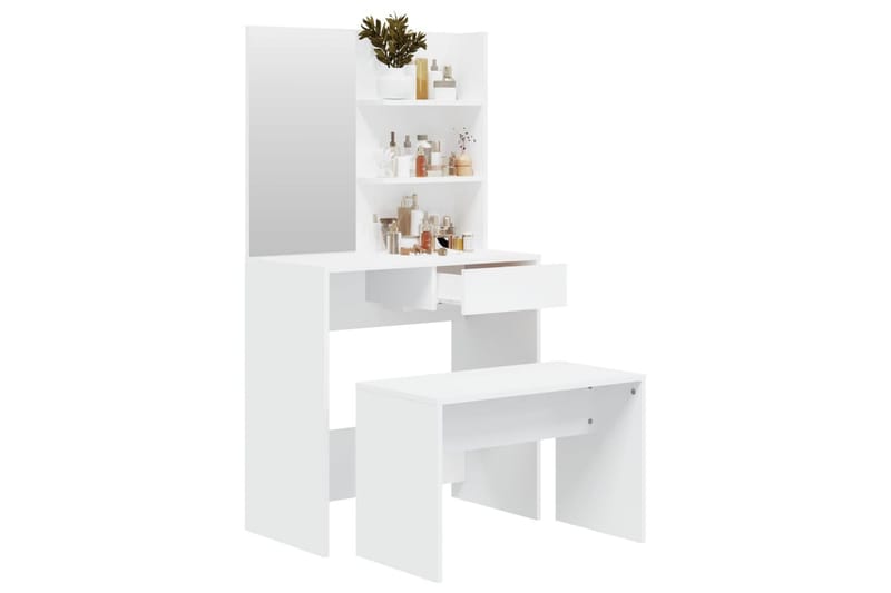 beBasic konsolbordsæt 74,5x40x141 cm hvid - Hvid - Møbler - Borde - Sminkebord & konsolbord