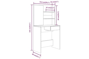 beBasic konsolbordsæt 74,5x40x141 cm sonoma-eg - Brun - Møbler - Borde - Sminkebord & konsolbord