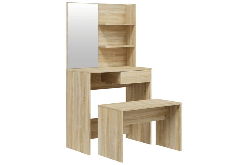 beBasic konsolbordsæt 74,5x40x141 cm sonoma-eg - Brun - Møbler - Borde - Sminkebord & konsolbord