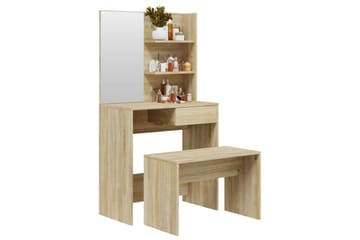 beBasic konsolbordsæt 74,5x40x141 cm sonoma-eg - Brun - Møbler - Borde - Sminkebord & konsolbord