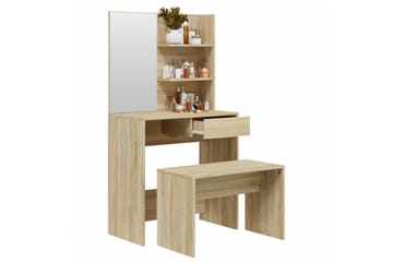 beBasic konsolbordsæt 74,5x40x141 cm sonoma-eg - Brun - Møbler - Borde - Sminkebord & konsolbord