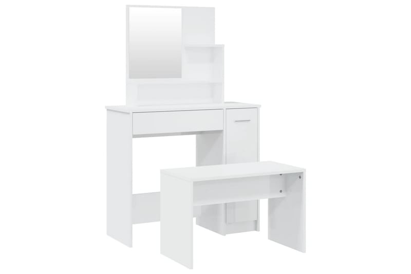 beBasic konsolbordsæt 86,5x35x136 cm hvid højglans - Hvid - Møbler - Borde - Sminkebord & konsolbord