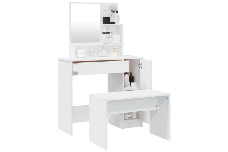 beBasic konsolbordsæt 86,5x35x136 cm hvid - Hvid - Møbler - Borde - Sminkebord & konsolbord