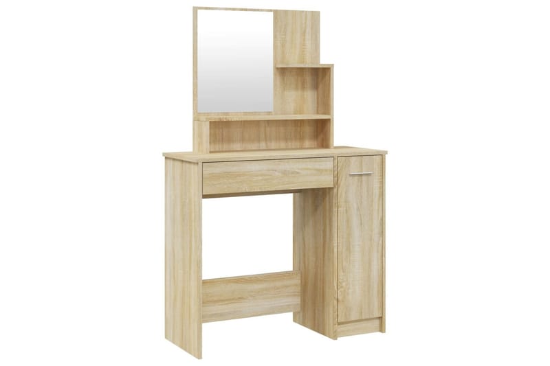 beBasic konsolbordsæt 86,5x35x136 cm sonoma-eg - Brun - Møbler - Borde - Sminkebord & konsolbord