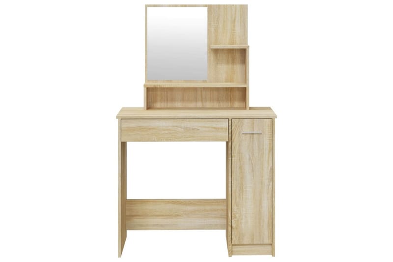 beBasic konsolbordsæt 86,5x35x136 cm sonoma-eg - Brun - Møbler - Borde - Sminkebord & konsolbord