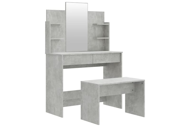 beBasic konsolbordsæt 96x40x142 cm betongrå - GrÃ¥ - Sminkebord & konsolbord