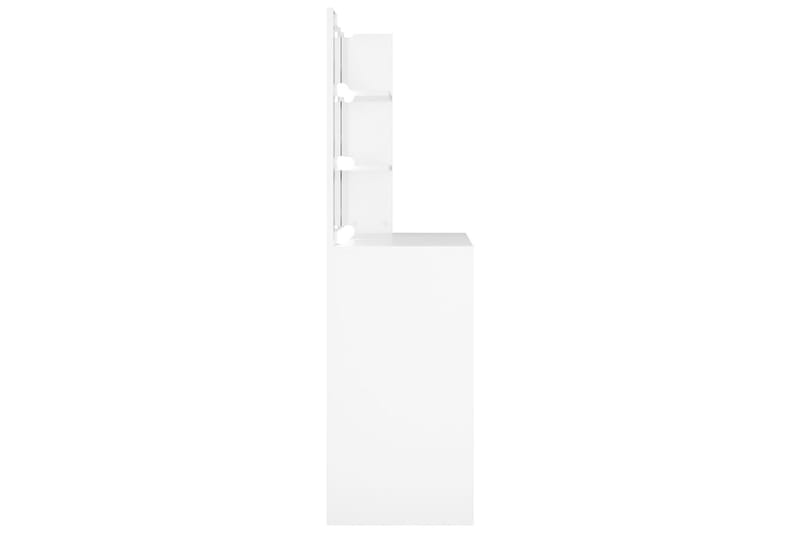 beBasic makeupbord med LED-lys 74,5x40x141 cm hvid - Hvid - Møbler - Borde - Sminkebord & konsolbord