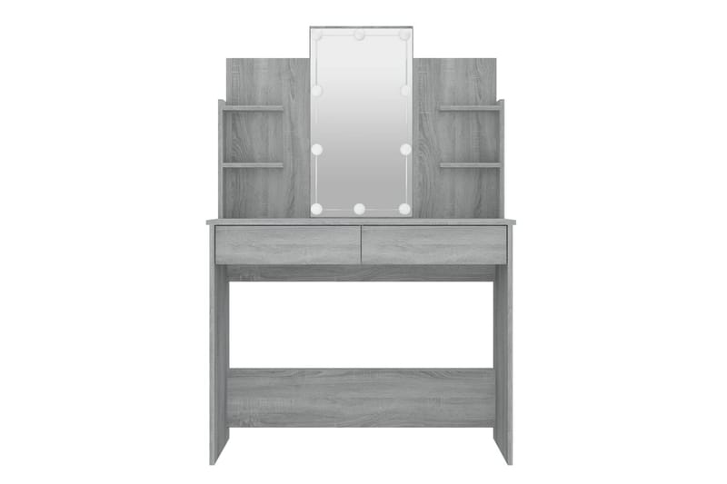 beBasic makeupbord med LED-lys 96x40x142 cm grå sonoma-eg - GrÃ¥ - Sminkebord & konsolbord