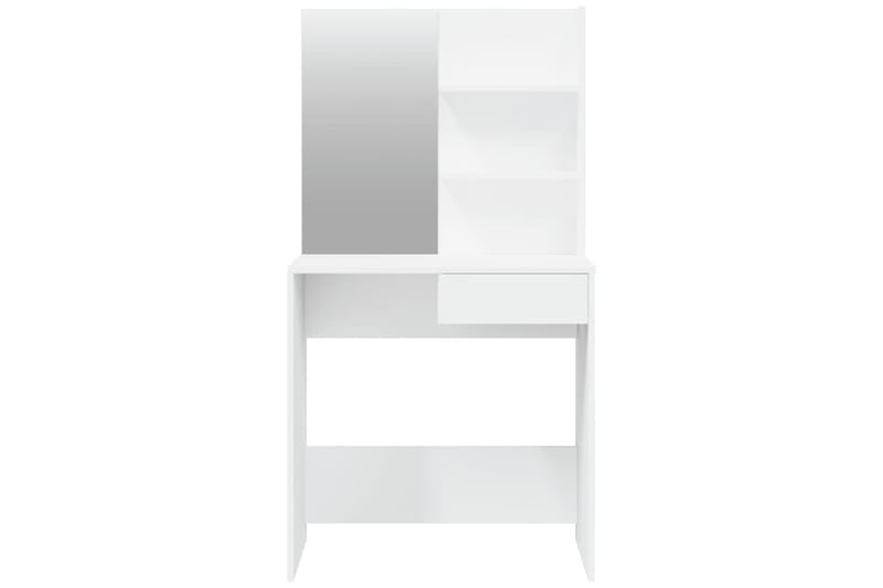 beBasic makeupbord med spejl 74,5x40x141 cm hvid - Hvid - Sminkebord & konsolbord