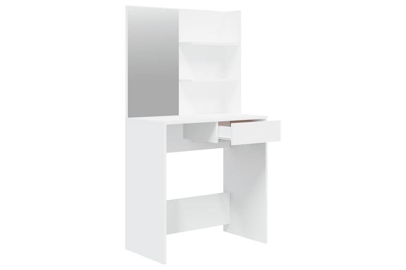 beBasic makeupbord med spejl 74,5x40x141 cm hvid - Hvid - Møbler - Borde - Sminkebord & konsolbord