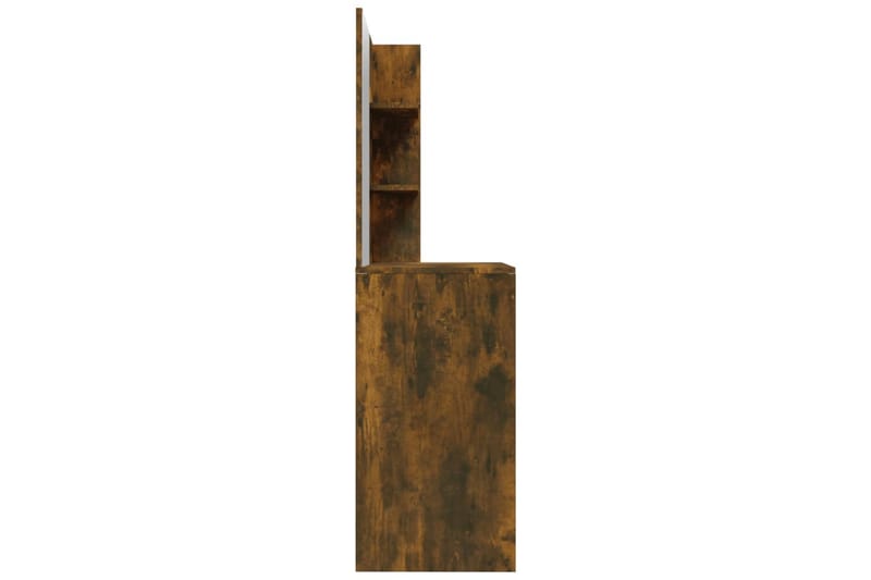 beBasic makeupbord med spejl 74,5x40x141 cm røget egetræsfarve - Brun - Møbler - Borde - Sminkebord & konsolbord