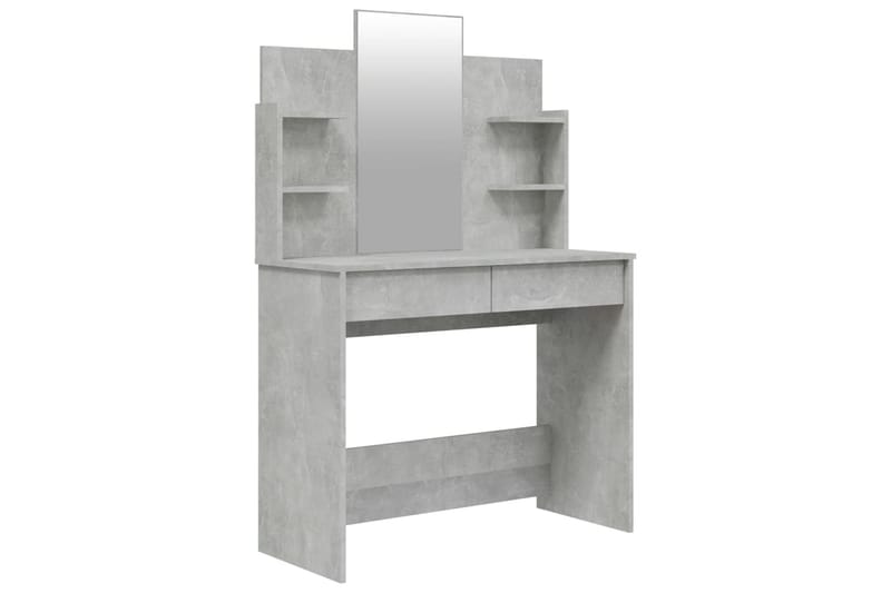 beBasic makeupbord med spejl 96x40x142 cm betongrå - GrÃ¥ - Sminkebord & konsolbord