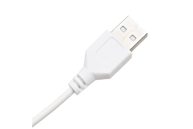 beBasic makeupbordssæt med LED-lys konstrueret træ hvid højglans - Hvid - Møbler - Borde - Sminkebord & konsolbord