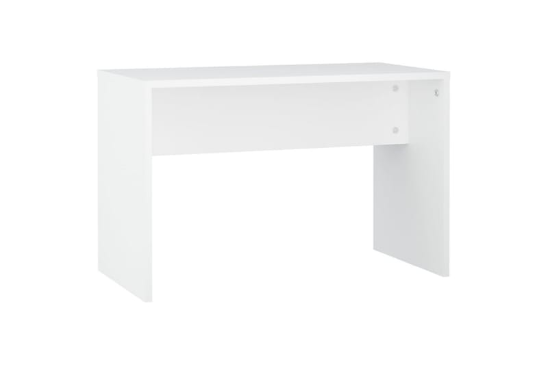 beBasic makeupbordssæt med LED-lys konstrueret træ hvid - Hvid - Møbler - Borde - Sminkebord & konsolbord
