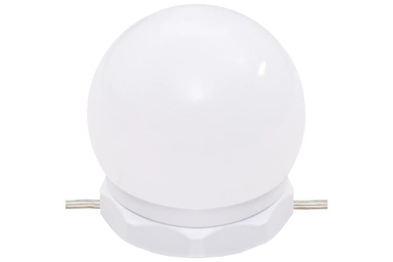 beBasic makeupbordssæt med LED-lys konstrueret træ røget egetræsfarve - Brun - Møbler - Borde - Sminkebord & konsolbord