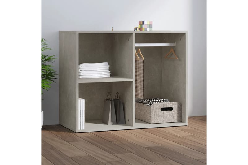 beBasic skab 80x40x65 cm konstrueret træ betongrå - GrÃ¥ - Møbler - Borde - Sminkebord & konsolbord