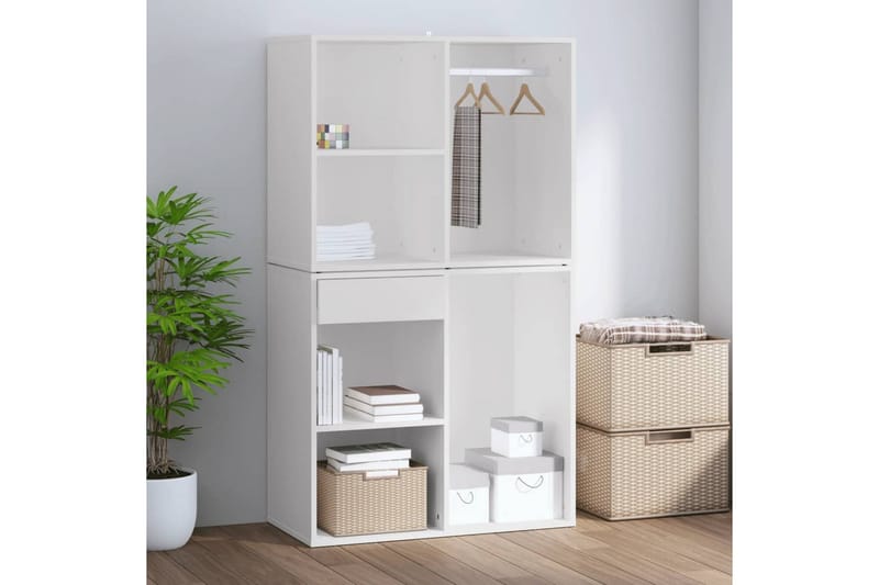 beBasic skab 80x40x65 cm konstrueret træ hvid - Hvid - Sminkebord & konsolbord