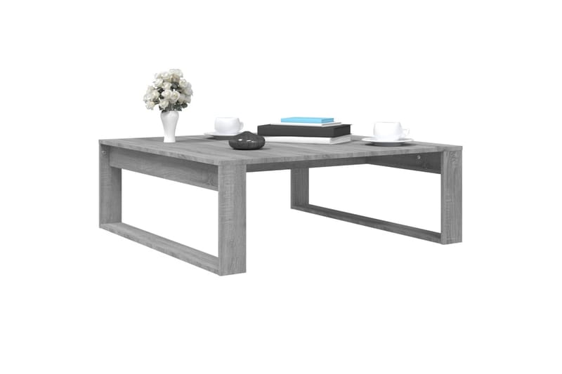 beBasic sofabord 100x100x35 cm konstrueret træ grå sonoma-eg - GrÃ¥ - Møbler - Borde - Sofabord