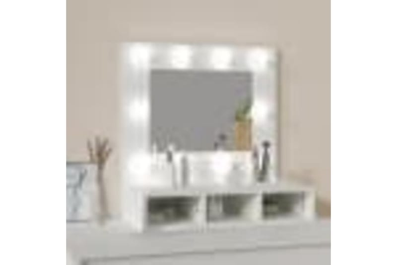 beBasic spejlskab med LED-lys 60x31,5x62 cm hvid - Hvid - Møbler - Borde - Sminkebord & konsolbord