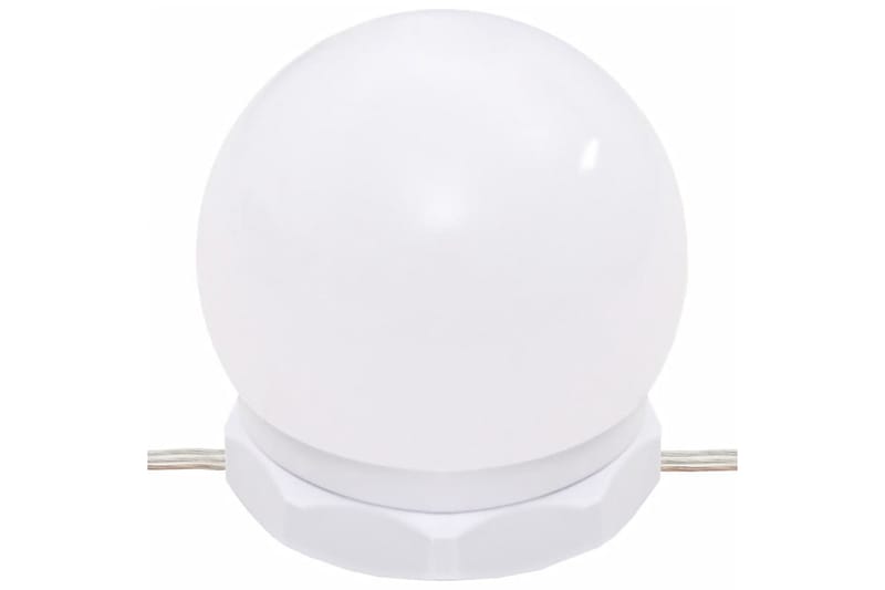 beBasic spejlskab med LED-lys 76x15x55 cm hvid - Hvid - Møbler - Borde - Sminkebord & konsolbord