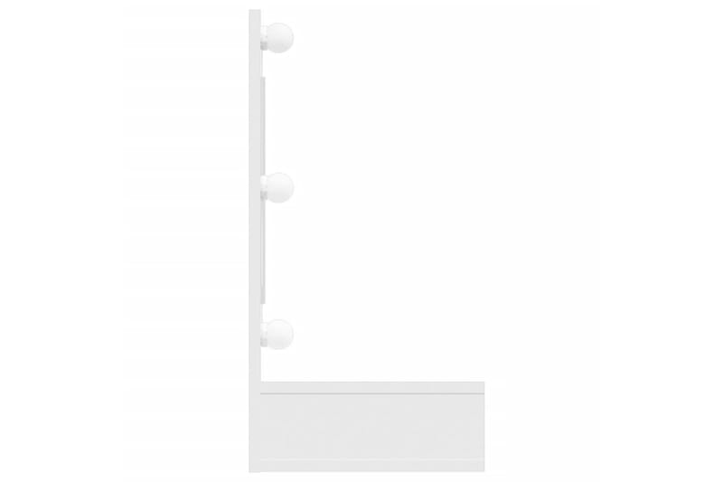 beBasic spejlskab med LED-lys 90x31,5x62 cm hvid højglans - Hvid - Møbler - Borde - Sminkebord & konsolbord