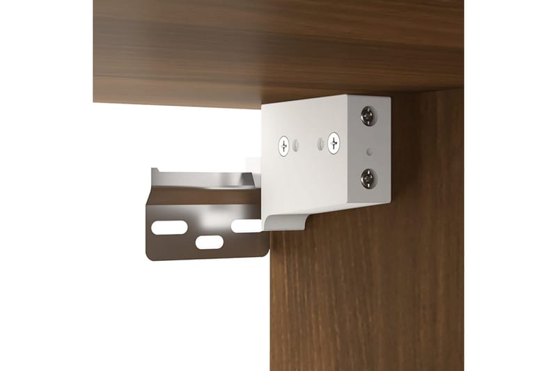 beBasic spejlskab med LED-lys 91x15x76,5 cm brun egetræsfarve - Brun - Møbler - Borde - Sminkebord & konsolbord