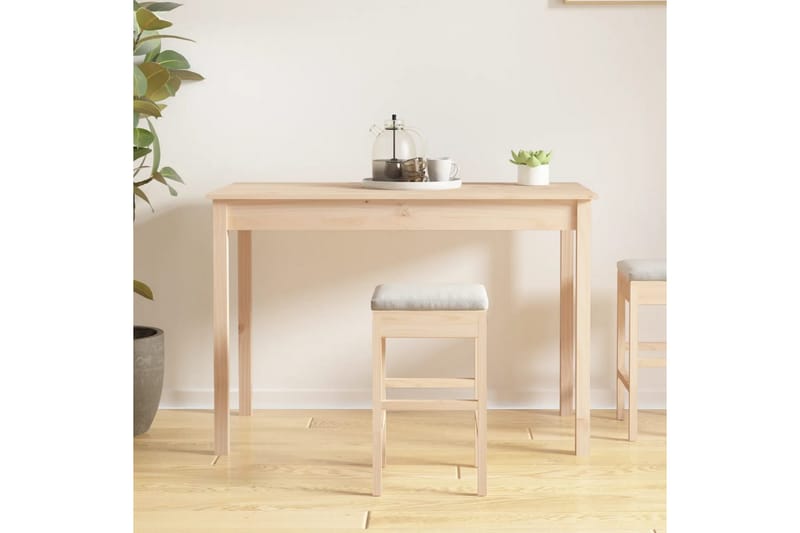 beBasic spisebord 110x55x75 cm massivt fyrretræ - Brun - Spisebord og køkkenbord