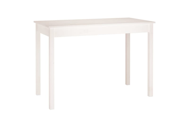 beBasic spisebord 110x55x75 cm massivt fyrretræ hvid - Hvid - Spisebord og køkkenbord