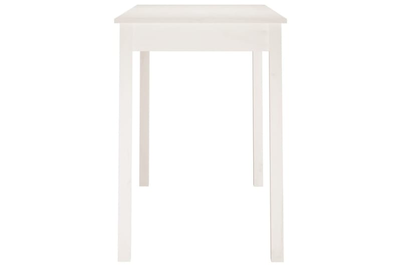 beBasic spisebord 110x55x75 cm massivt fyrretræ hvid - Hvid - Spisebord og køkkenbord