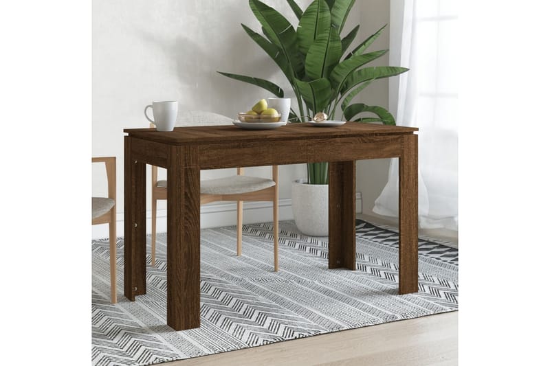 beBasic spisebord 120x60x76 cm konstrueret træ brun egetræsfarve - Brun - Spisebord og køkkenbord