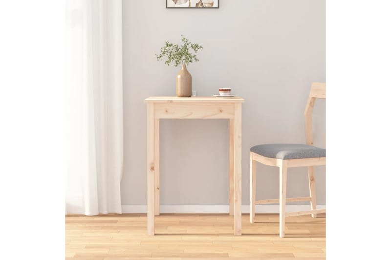 beBasic spisebord 55x55x75 cm massivt fyrretræ - Brun - Spisebord og køkkenbord