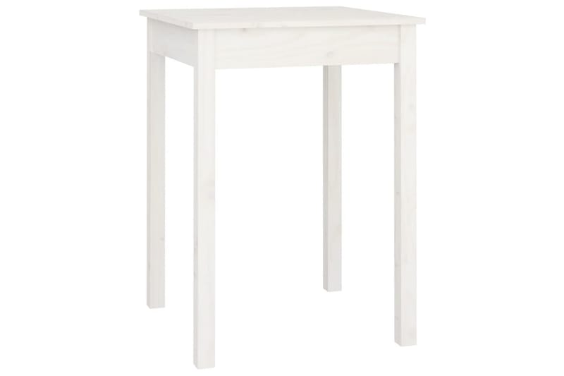 beBasic spisebord 55x55x75 cm massivt fyrretræ hvid - Hvid - Spisebord og køkkenbord