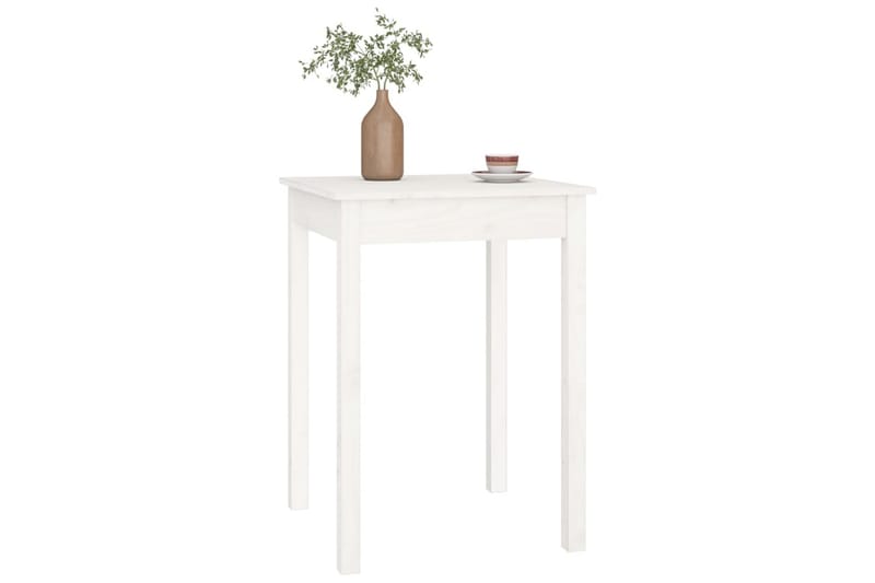 beBasic spisebord 55x55x75 cm massivt fyrretræ hvid - Hvid - Møbler - Borde - Spisebord og køkkenbord