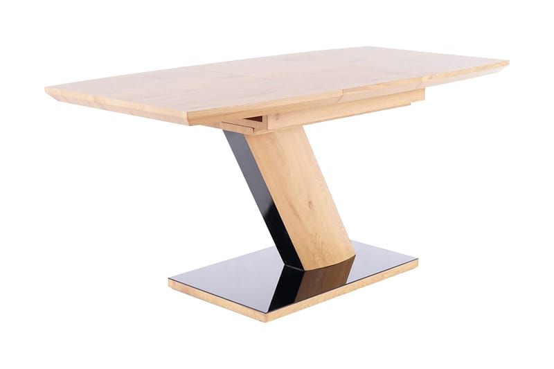 Bendale Udvideligt Spisebord 120 cm - Glas/Eg/Sort - Spisebord og køkkenbord