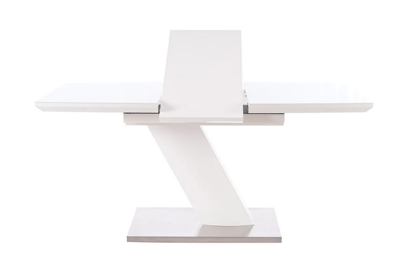 Bendale Udvideligt Spisebord 120 cm - Glas/Hvid Mat Lak/Sølv - Spisebord og køkkenbord