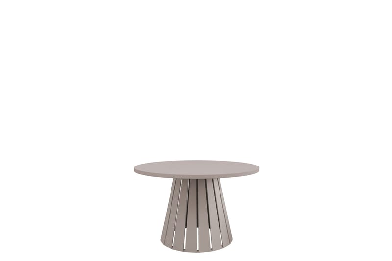 Berber 75 cm Rundt Sofabord i Lyst Træ, Taupe