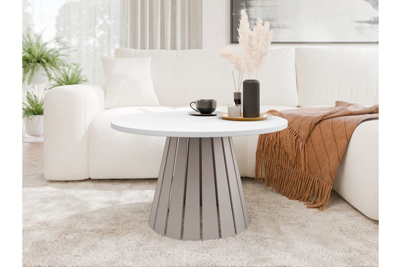 Berber Sofabord 75 cm - Beige/Hvid - Møbler - Borde - Sofabord