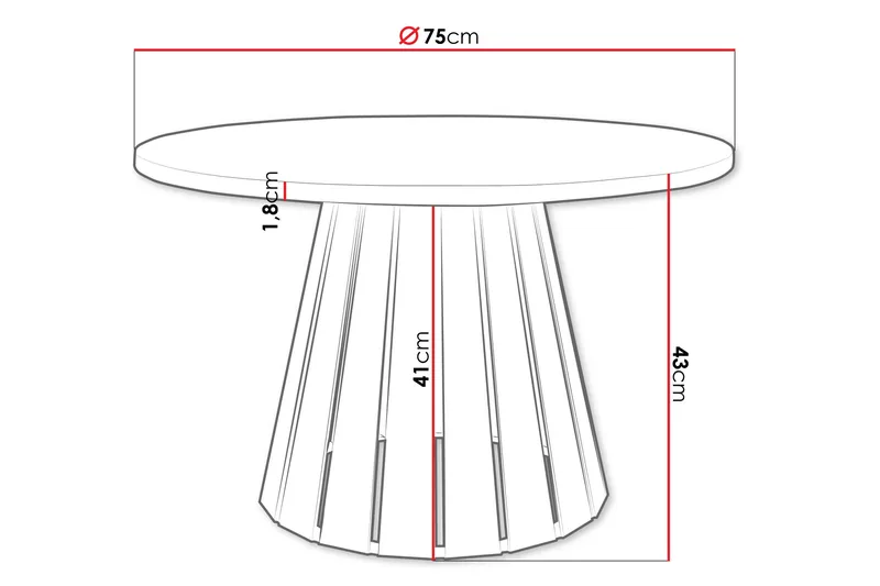 Berber Sofabord 75 cm - Beige/Hvid - Møbler - Borde - Sofabord