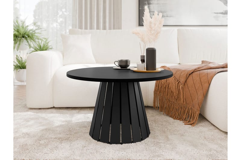 Berber Sofabord 75 cm - Sort Og Hvid - Møbler - Borde - Sofabord