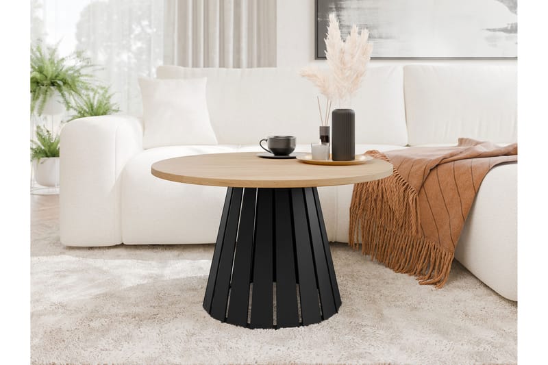 Berber Sofabord 75 cm - Sort/Brun - Møbler - Borde - Sofabord