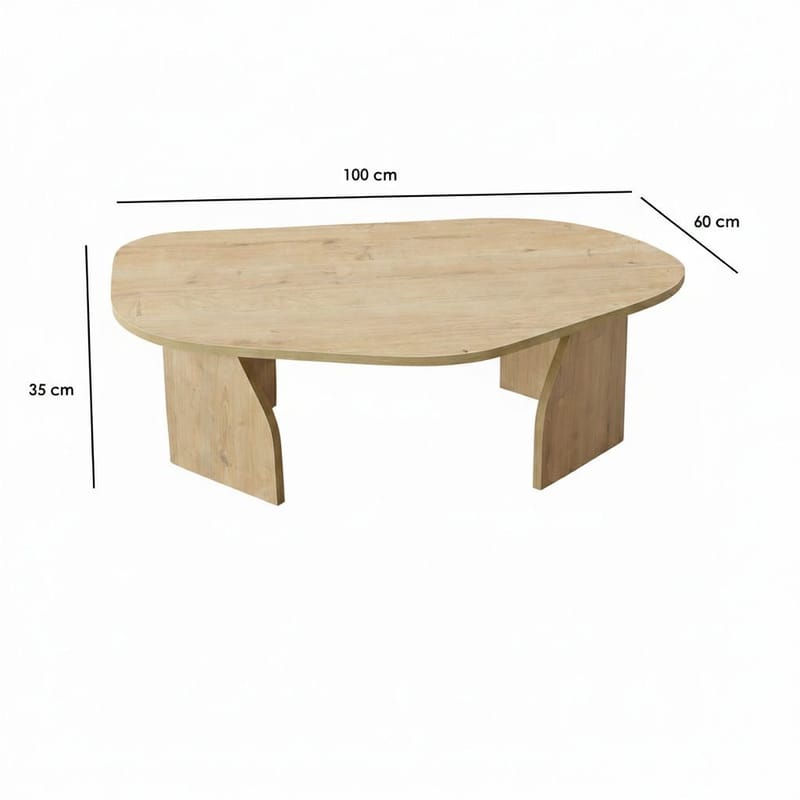 Berriaren Sofabord 100 cm - Sapphire oak - Møbler - Borde - Sofabord