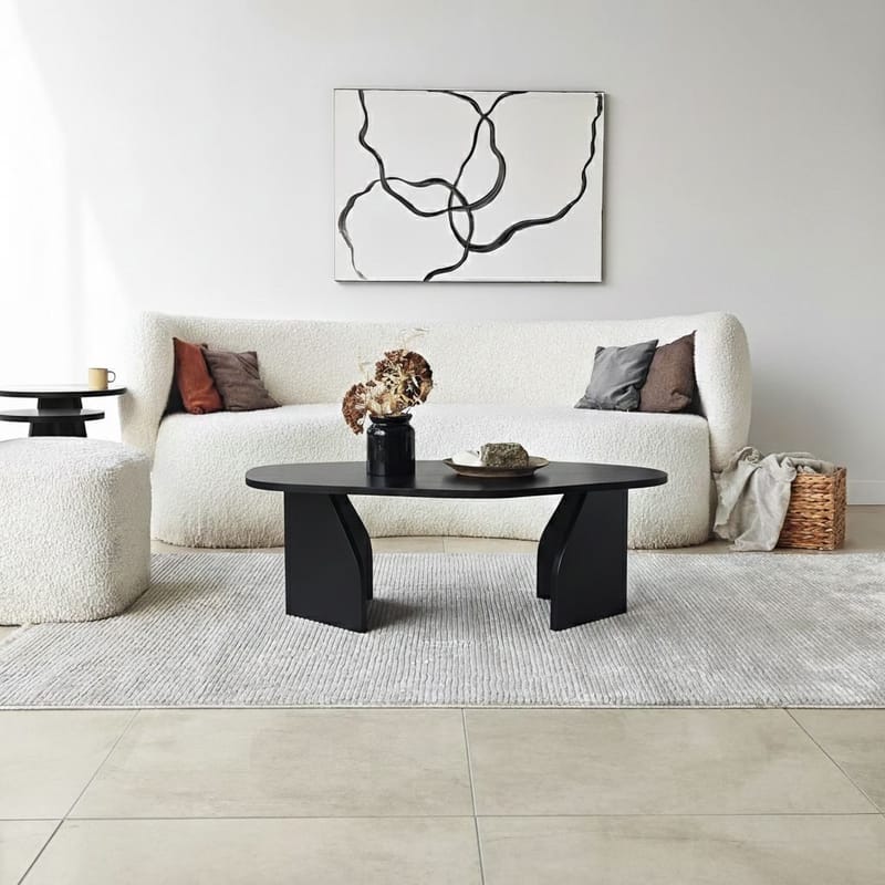 Berriaren Sofabord 100 cm - Sort - Møbler - Borde - Sofabord