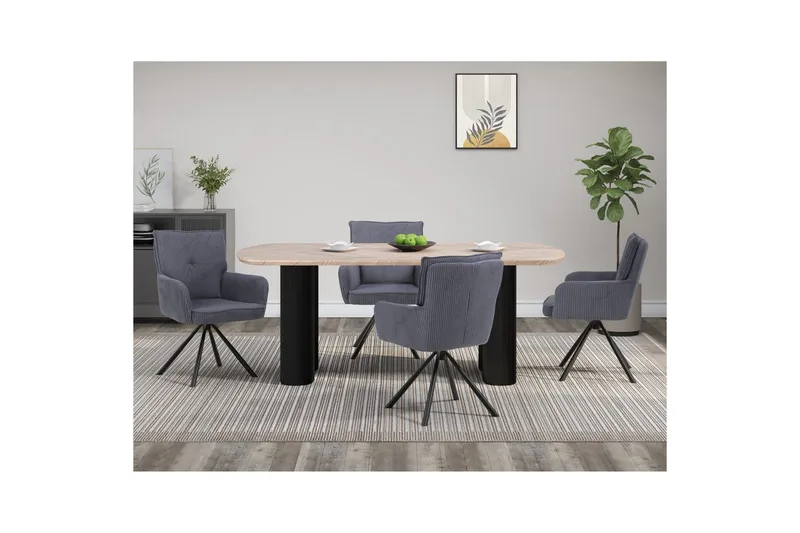 Bessonville Spisebord Oblong 200x200 cm - Brun - Møbler - Borde - Spisebord og køkkenbord