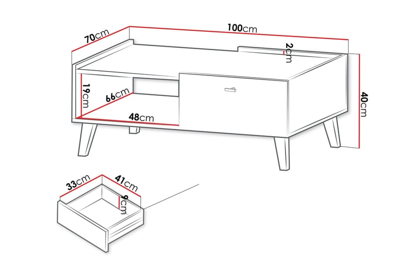 Betsi Sofabord 100 cm - Møbler - Borde - Sofabord