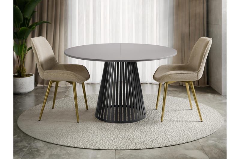 Beylen Matbord 100 cm Rund - Grå/Sort - Møbler - Borde - Spisebord og køkkenbord