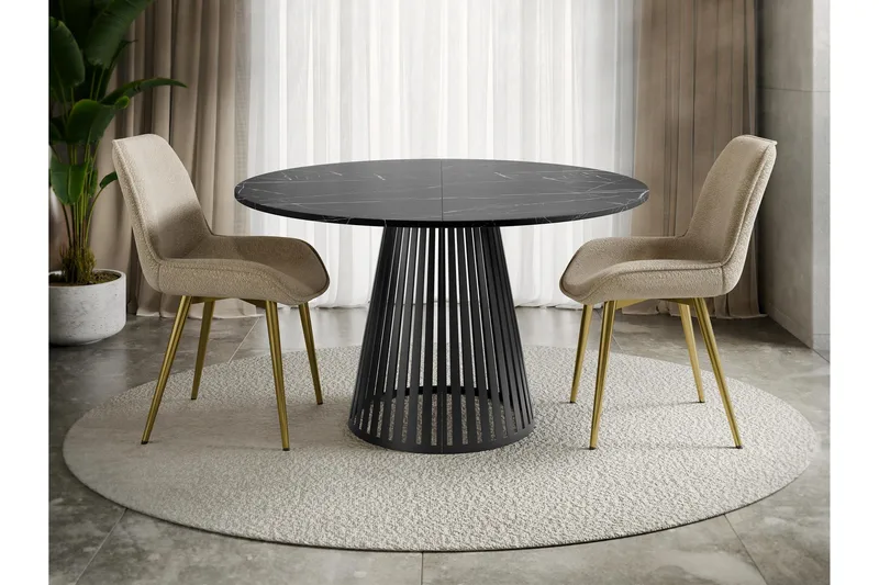 Beylen Matbord 100 cm Rund - Sort - Møbler - Borde - Spisebord og køkkenbord