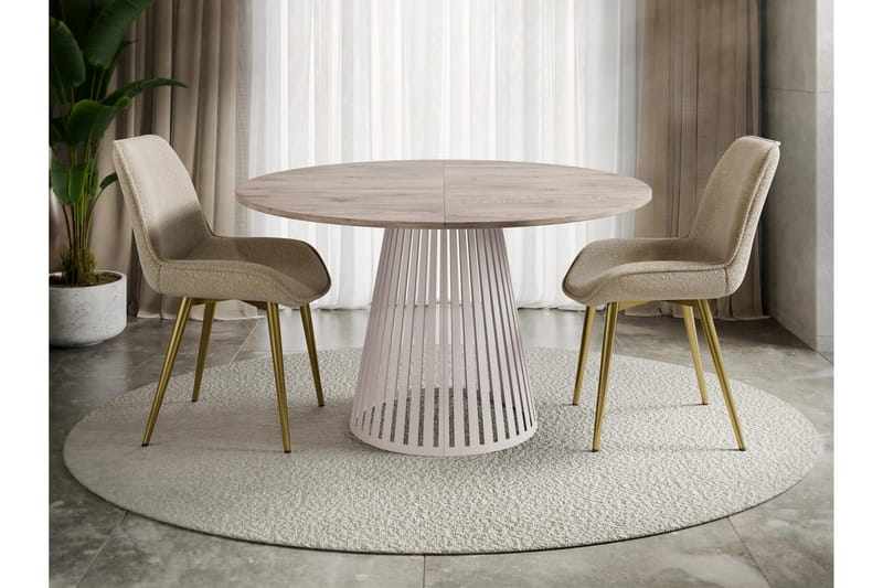 Beylen Matbord 120 cm Rund - Brun/Beige - Møbler - Borde - Spisebord og køkkenbord